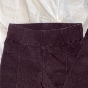 maroon american eagle work leggings